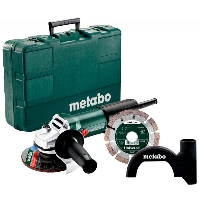 Болгарка (КШМ) мережева Metabo WEV 850-125 Set (603611510)